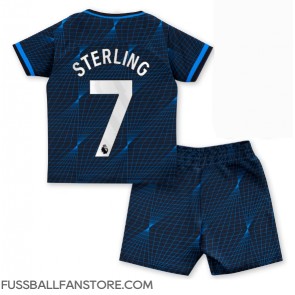 Chelsea Raheem Sterling #7 Replik Auswärtstrikot Kinder 2023-24 Kurzarm (+ Kurze Hosen)